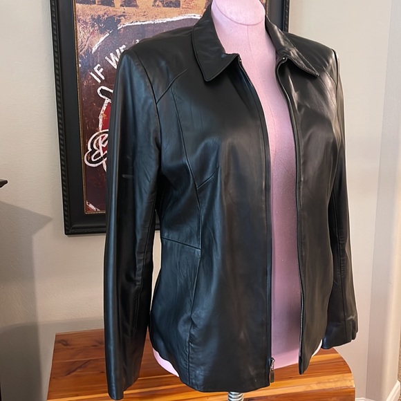 Genuine Leather Motorcycle Jacket Size Large - Picture 3 of 5